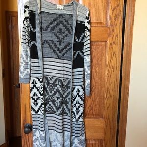 Extra long cardigan